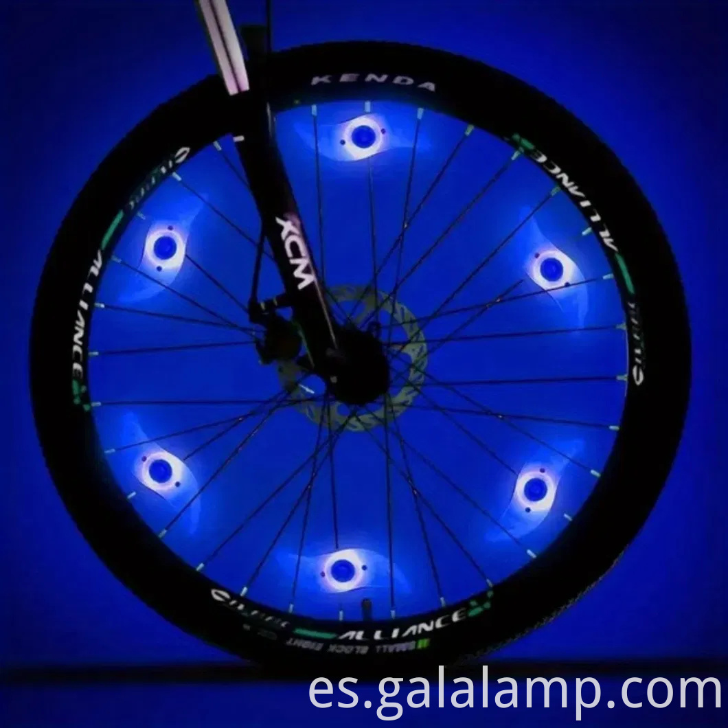Luces de ruedas de bicicleta vibrantes para una visibilidad nocturna mejorada